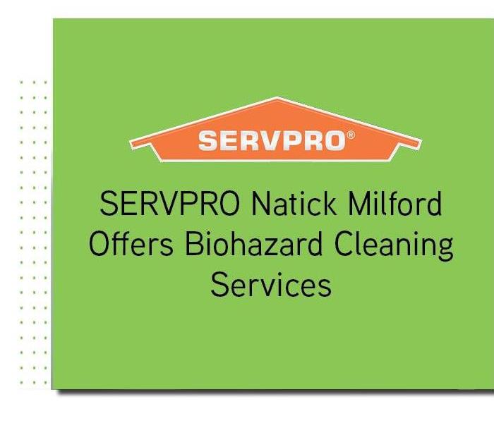 Green background with orange SERVPRO logo and title.
